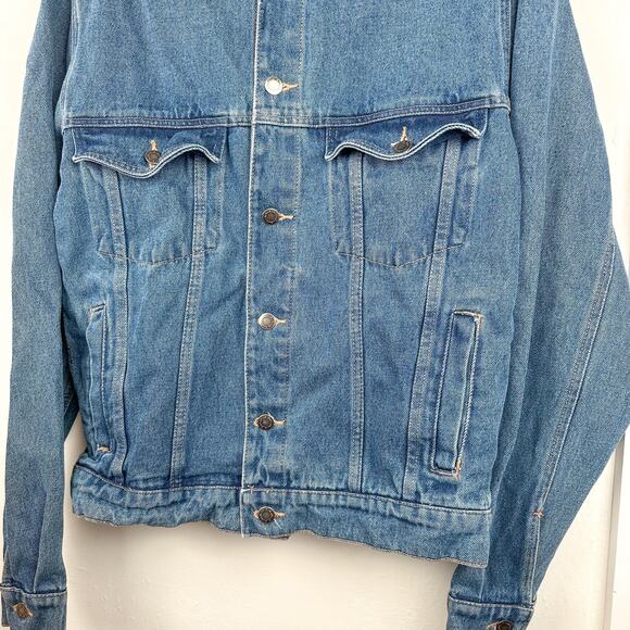 Vintage Western Wrangler Denim Jacket Western Trucker Jacket Wrangler Hero - Picture 2 of 5